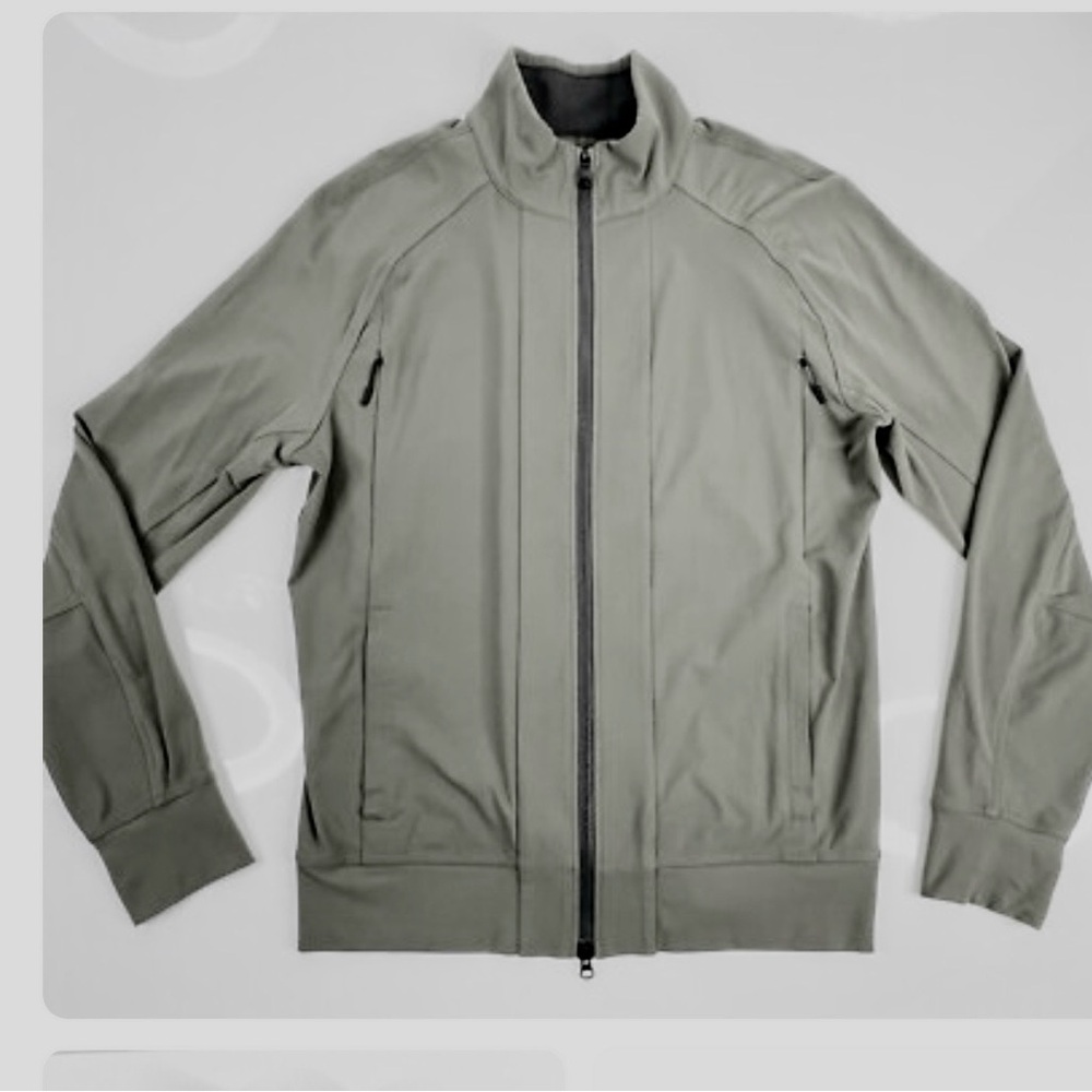 lululemon athletica Men's Light Olive Zip-Front Jacket